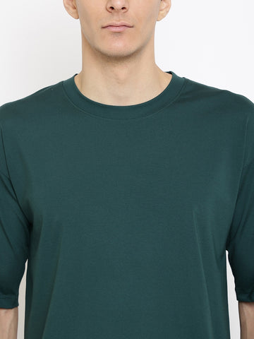 Unisex Tshirt Over Sized (Half Sleeve) Dark Green