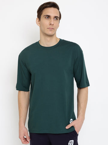 Unisex Tshirt Over Sized (Half Sleeve) Dark Green