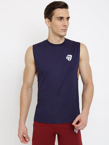 Men’s T-shirt (Long Arm Hole) Navy Blue