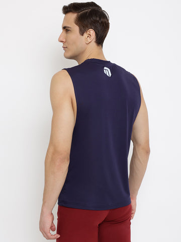 Men’s T-shirt (Long Arm Hole) Navy Blue