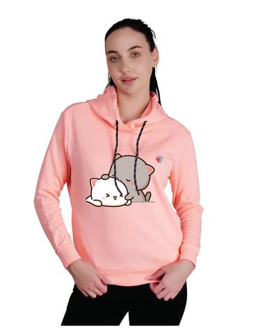 Women's Hooded Jacket – Warm Zip Up Sweatshirt for Winter & Casual Use