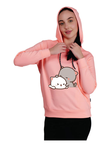 Women's Hooded Jacket – Warm Zip Up Sweatshirt for Winter & Casual Use